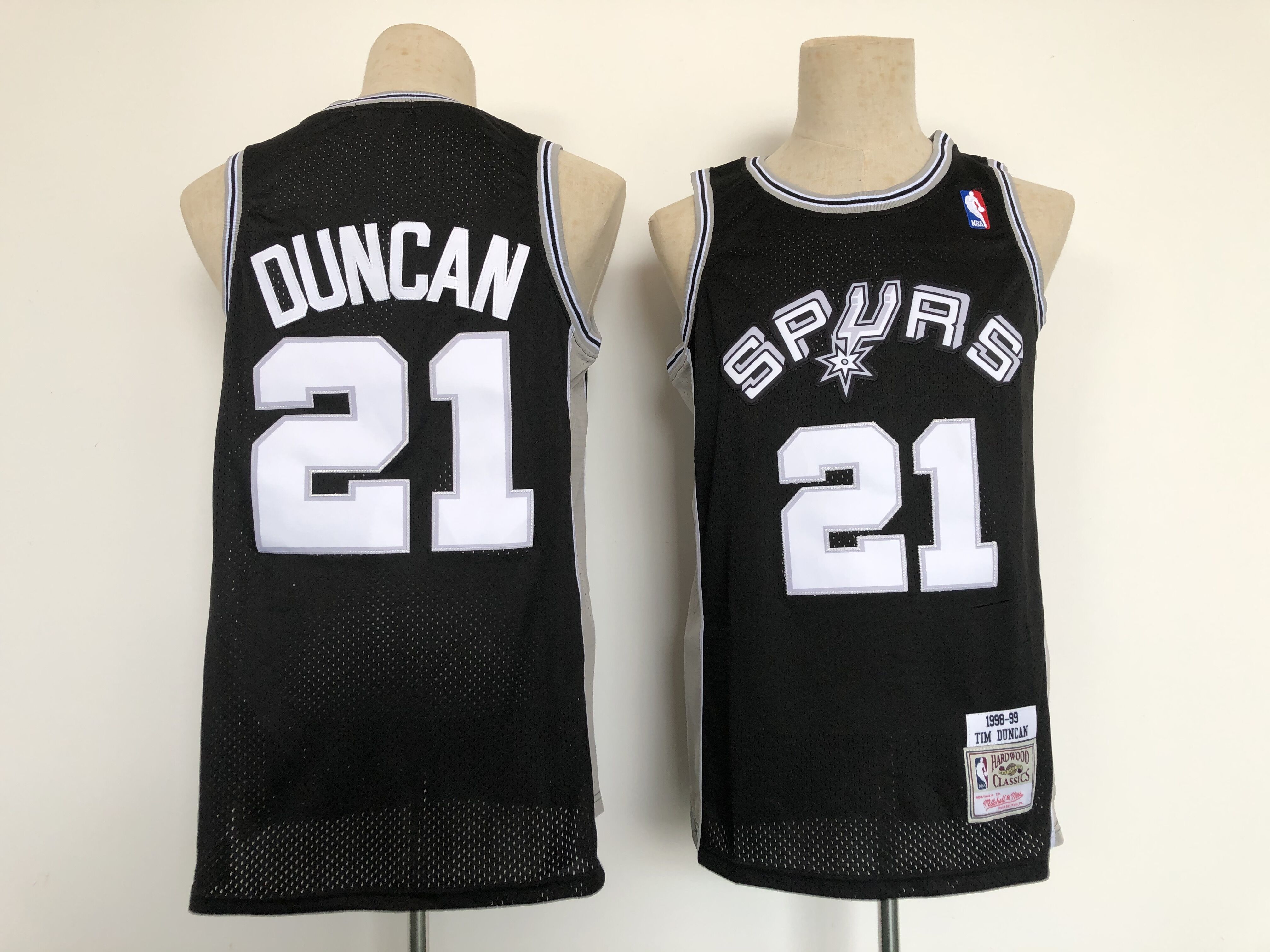 NBA Men San Antonio Spurs 21 Duncan Black jersey